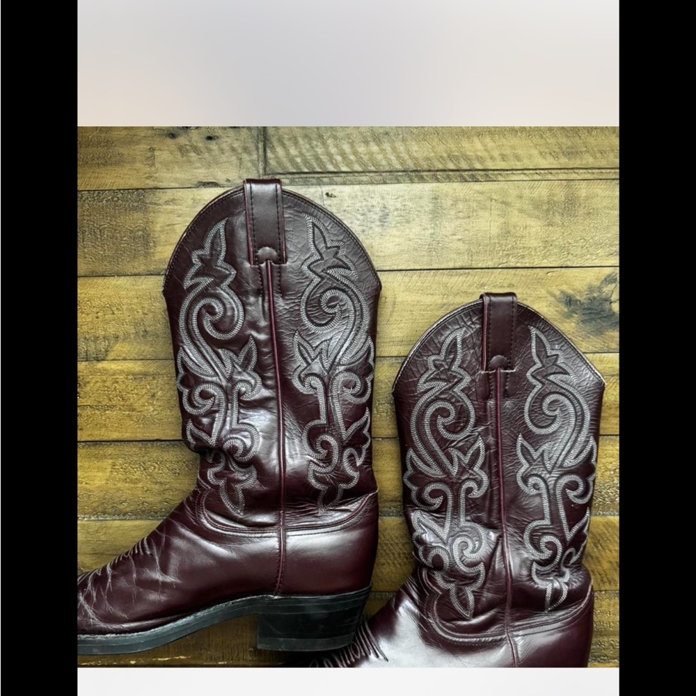 Dark Maroon Women’s Leather Western Boots